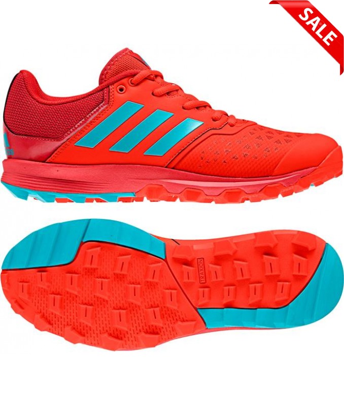 Adidas FlexCloud Hockey Shoes - Red/Aqua 
