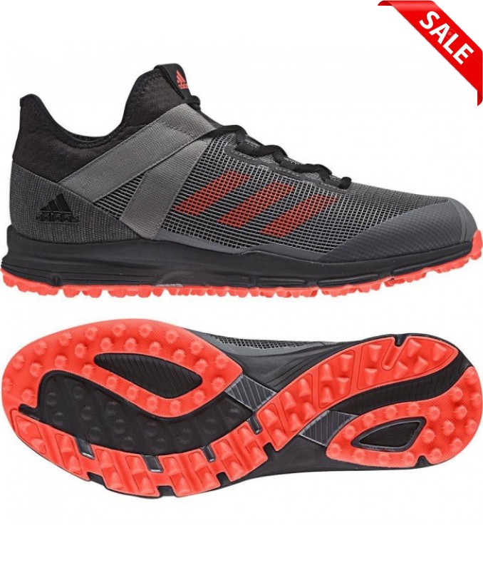 Adidas Zone Dox 1.9S Hockey Shoes - Black/Red